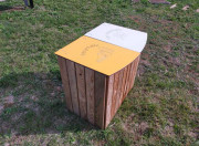 Poubelle de tri sélectif à 2 corbeilles