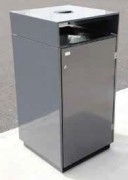 Poubelle extérieure acier galvanisé avec cendrier - 180 L