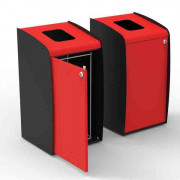 Poubelle modulaire en acier 80 L - Structure en acier poudré - L450 x P400 x H785 mm