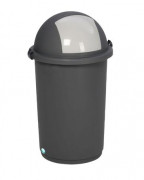 Poubelle plastique avec clapet