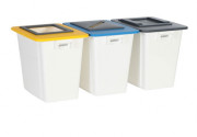 Poubelle tri sélectif 3 bacs 60 L
