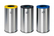 Poubelle tri sélectif 70 L acier inox