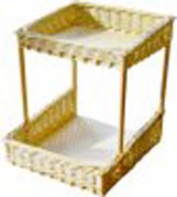 Présentoir en osier 2 niveaux