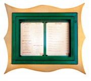 Présentoir exterieur vitré pour menu