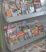 Présentoir presse pour magasin