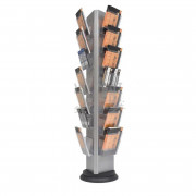 Présentoir rotatif pour brochures - Format A4 - 21 cases