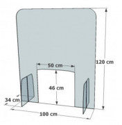 Protection en plexi pour urne bureau de vote