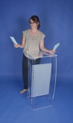 Pupitre animateur plexiglas - Hauteur: 100 cm
