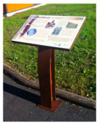 Pupitre d'information en aluminium