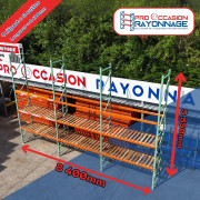 Rack à palette manulab - hauteur 5 500mm, longueur 8 400mm, profondeur 1 000mm