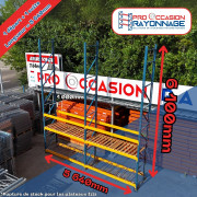 Rack à palette provost 1ère génération - hauteur 6 100mm, longueur 5 640mm, profondeur 1 000mm