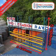 Rack à palette provost 1ère génération - hauteur 6 100mm, longueur 8 420mm, profondeur 1 000mm
