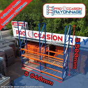 Rack à palette Rayosar - hauteur 5 500 mm, longueur 5 640 mm, profondeur 1 000 mm