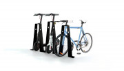 Rack de stationnement pour vélos & trottinettes - 3 places - 87 x 79 x 16 cm - en acier anti-corrosion