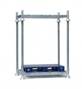 Rack de stockage palette - Charge 1 ou 2 tonnes - 3 Ht. de chandelles - L1550 x P1180 x H1050, 1680 ou 2010 mm