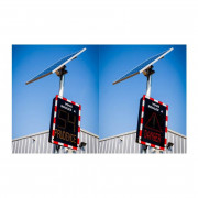 Radar pédagogique solaire mobile - Radar écologique - Dimensions du panneau solaire : 1200 x 550 x 35 mm