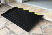 Rampe de seuil PMR en alu à damier
