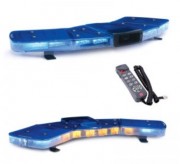 Rampe lumineuse en V avec sirène et haut parleur