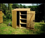 Abri outils de jardin en bois - Dim. L120 x P60 x H140 cm