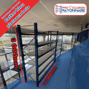 Rayonnage mi-lourd batkor bleu - hauteur 3000mm, longueur 2700mm, profondeur 500mm ou 650mm (au choix)