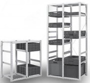Rayonnage pour bacs norme europe