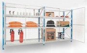 Rayonnage semi lourd grillagé - Capacité 350 kg/niveau - Dim. L1800 x P600 ou 800 x H2000 ou 2500 mm