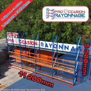Rack à palette rayosar - hauteur 5 500mm, longueur 11 200mm, profondeur 1 000mm