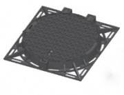 Regard cité carré autoblocant en fonte 400 KN