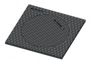 Couvercle De Regard Carré En Fonte Ductile 80x80 Cm - Classe B, Antidérapant, Charge 11 Tonnes