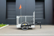 Remorque grillagée pour vélo - Avec rampe