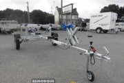 Remorque porte bateau avec rouleaux