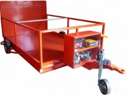 Remorque pour transport de conteneur déchets 770 litres