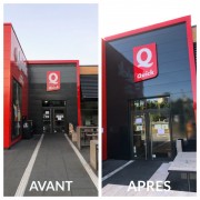 Rénovation peinture façade magasin