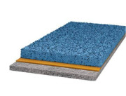 Revêtement sportif coulé en EPDM haute performance - Épaisseur : 8 à 13 mm - Structure : Monocouche