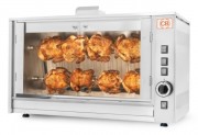 Rôtissoire à gaz professionnelle 8 poulets - 2 broches