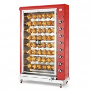 Rôtissoire électrique 24kW - 8 broches - Capacité 48 poulets