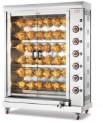Rôtissoire électrique 18.7 kW - 6 broches - Capacité 36 poulets