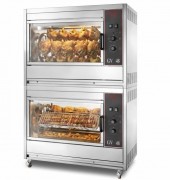 Rôtissoire électrique professionnelle 13.4 ou 18.6 kW - 8 à 14 broches - Capacité de 48/56 ou 70/84 poulets