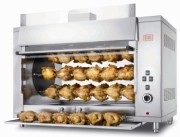 Rôtissoire planétaire à gaz - 4 à 8 broches - Capacité de 20 à 48 poulets