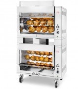 Rôtissoire planétaire à gaz - 16 broches - Capacité 96 poulets