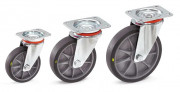 Roue pivotante à bandage TPE, ESD, sans frein