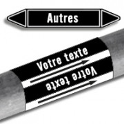 Rouleau adhésif de marqueurs de tuyauterie noirs