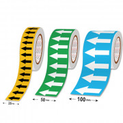 Rouleau de marqueurs de tuyauterie adhésifs fléchés – plusieurs couleurs