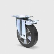 Charge 1000kgX4 Roue universelle roulettes Fortes Charges Installation de Chariot Industriel Roues de Frein rotatives à Noyau en Nylon 