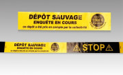 Ruban de signalisation "dépôt sauvage" - 250 m