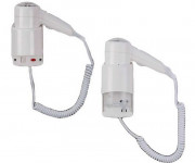 Sèche-cheveux mural support pistolet – Basic ou Rasoir - ABS Blanc – 1200 w