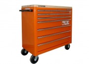 Servante d'atelier à roulettes 7 tiroirs - Plateau bois