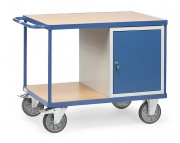 Servante d'atelier à placard - 2 plateaux - Charge 600 kg