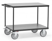 Servante d'atelier avec 2 plateaux en bois