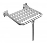 Siège de douche rabattable en inox
